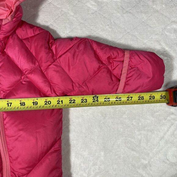 Rei One Piece Snow Suit Bunting Girls 18M Goose Down Hooded Full Zip Pink - Picture 6 of 7